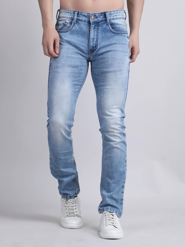 Buy Men Blue Light Wash Slim Fit Jeans Online - 758294 | Van Heusen